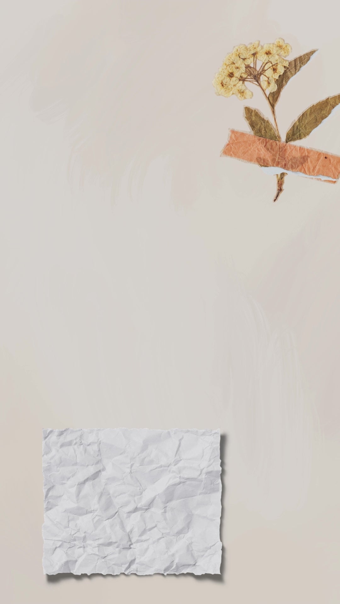 A aesthetic background with a flower and crumpled paper for 90 DAYS TO RECLAIM YOU journal.